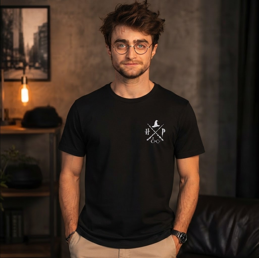 Camiseta Potter Varinhas Cruzadas